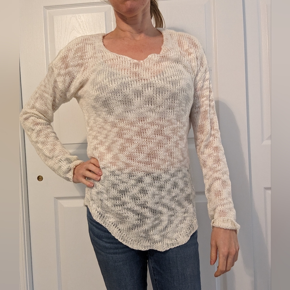 RD Style | Yolanda Airy Knit Sweater | Off-White | S